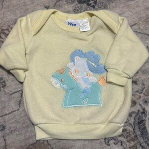 Vintage Baby Cowboy Sweater Newborn- 3/6 Months.